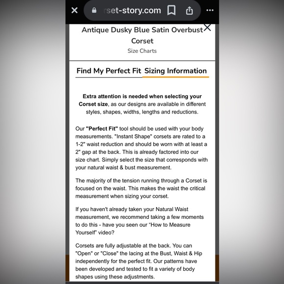 CORSET STORY ANTIQUE DUSKY BLUE SATIN OVERBUST CORSET US SIZE 20 2X - Picture 15 of 16